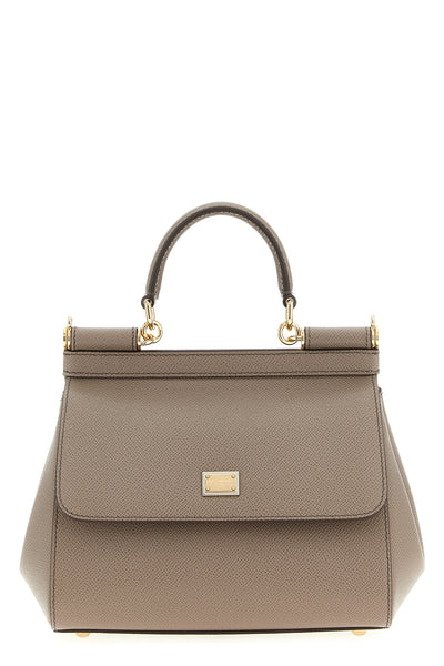 dauphine sicily calf leather medium handbag