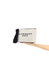small cotton canvas clutch bag
