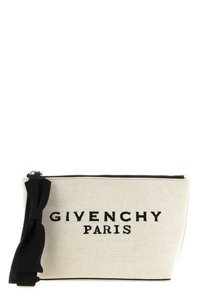 small cotton canvas clutch bag