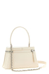 box-shaped leather handbag