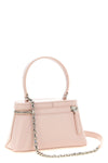 box-shaped leather handbag