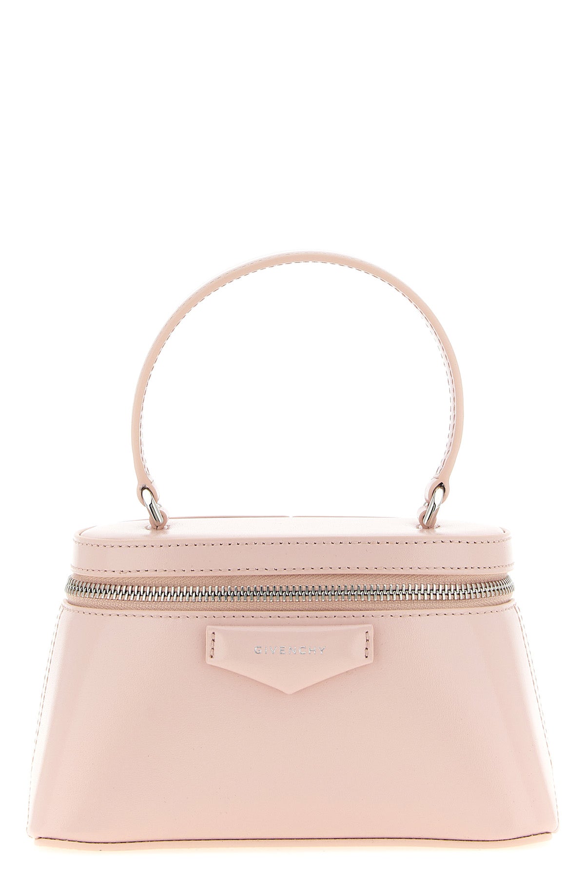 box-shaped leather handbag