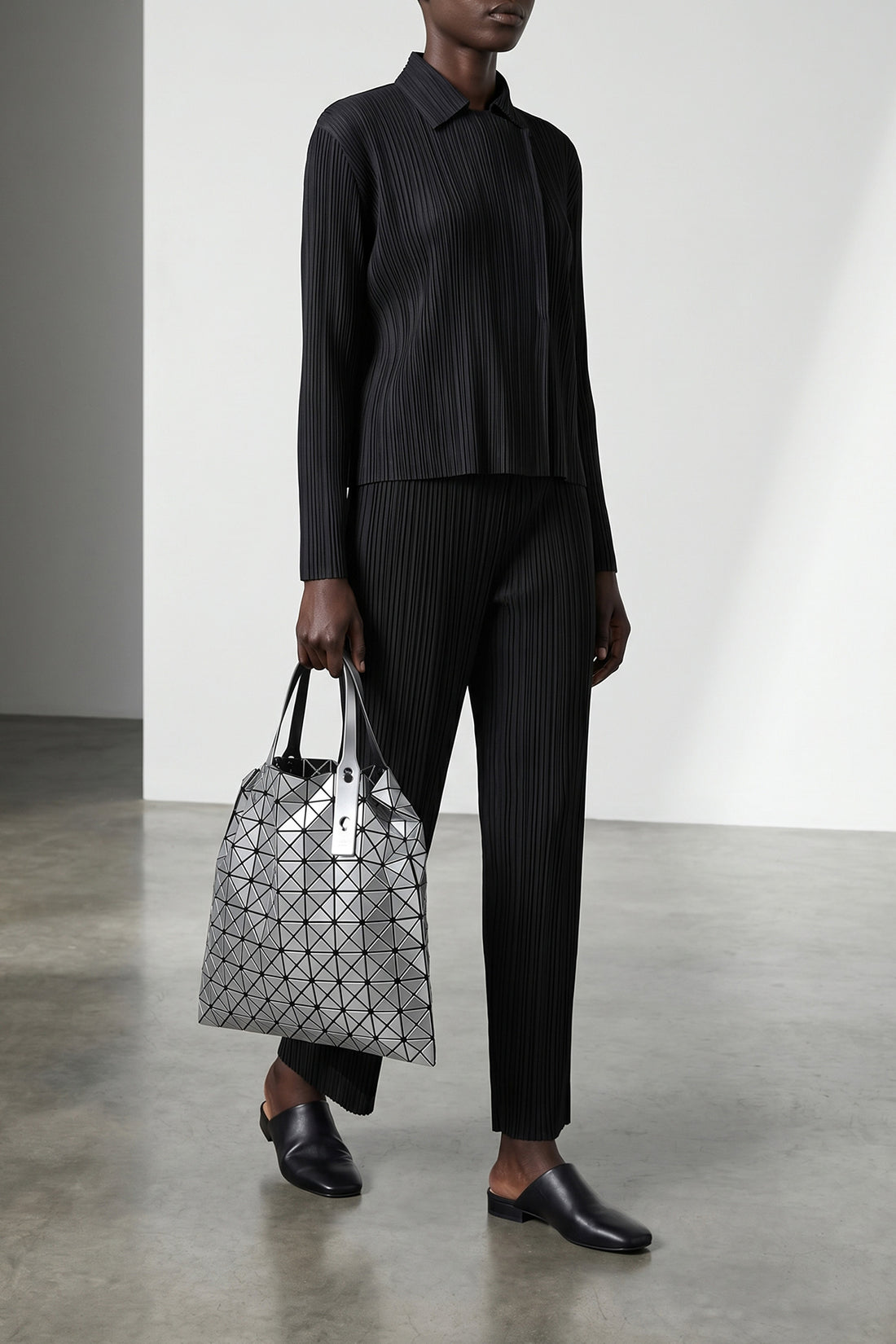 BAO BAO ISSEY MIYAKE OS prism shopping bag in mesh and pvc fabric