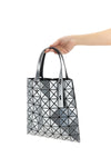 prism handbag in mesh and pvc fabric