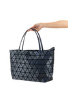 bateau mesh and pvc fabric handbag