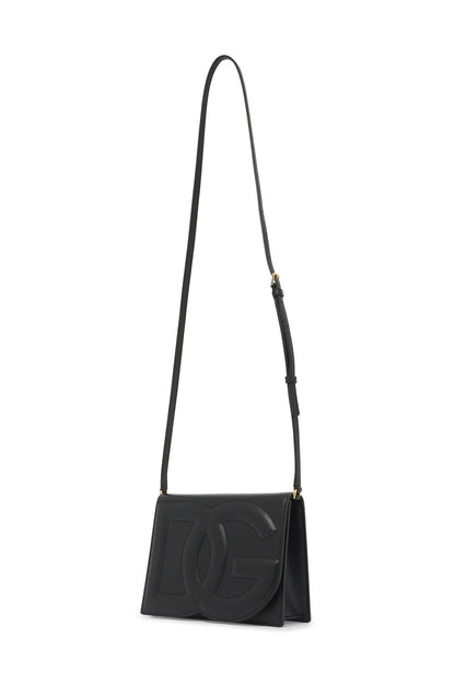 leather dg logo crossbody bag