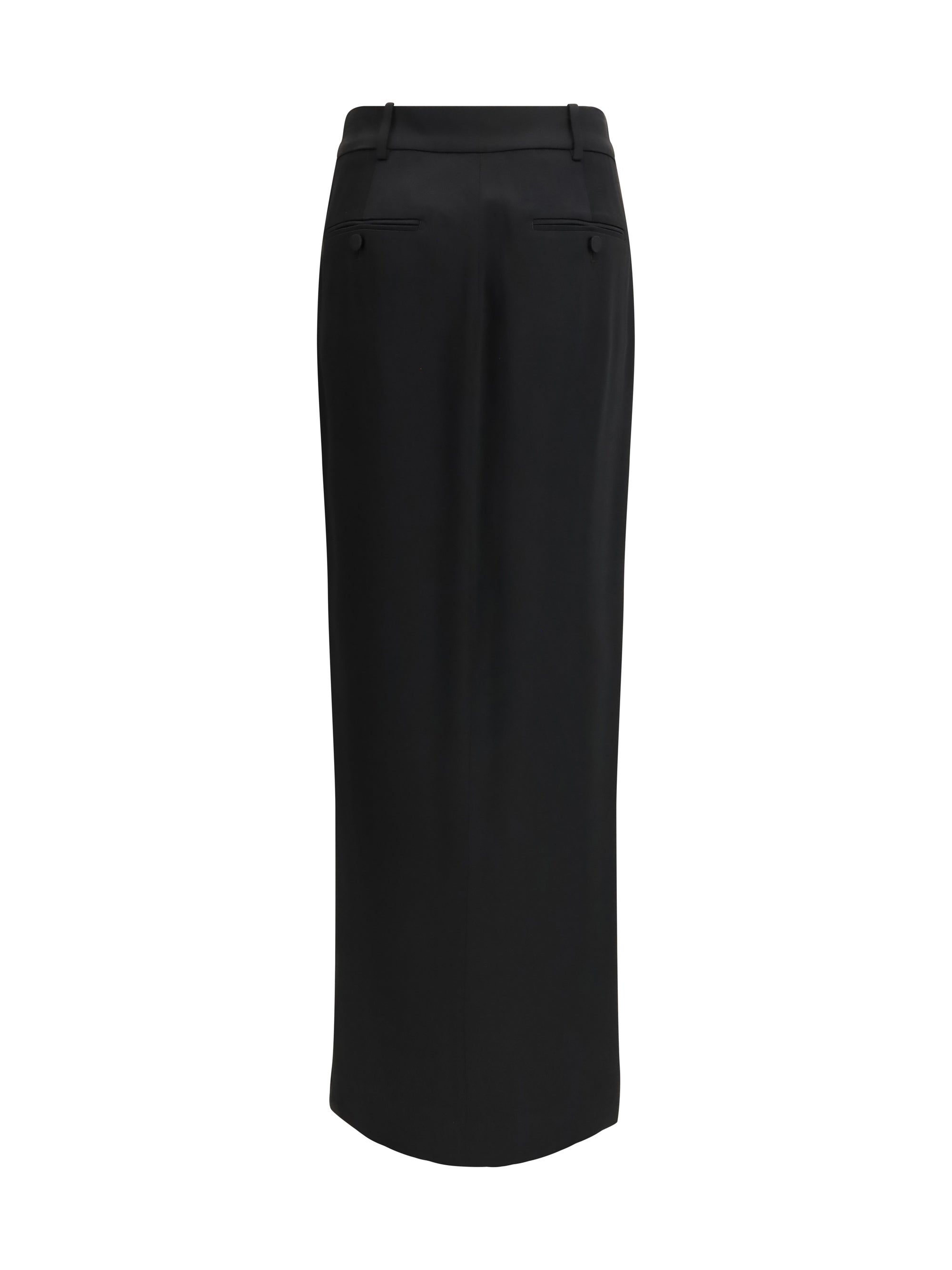 tailored crepe envers satin skirt