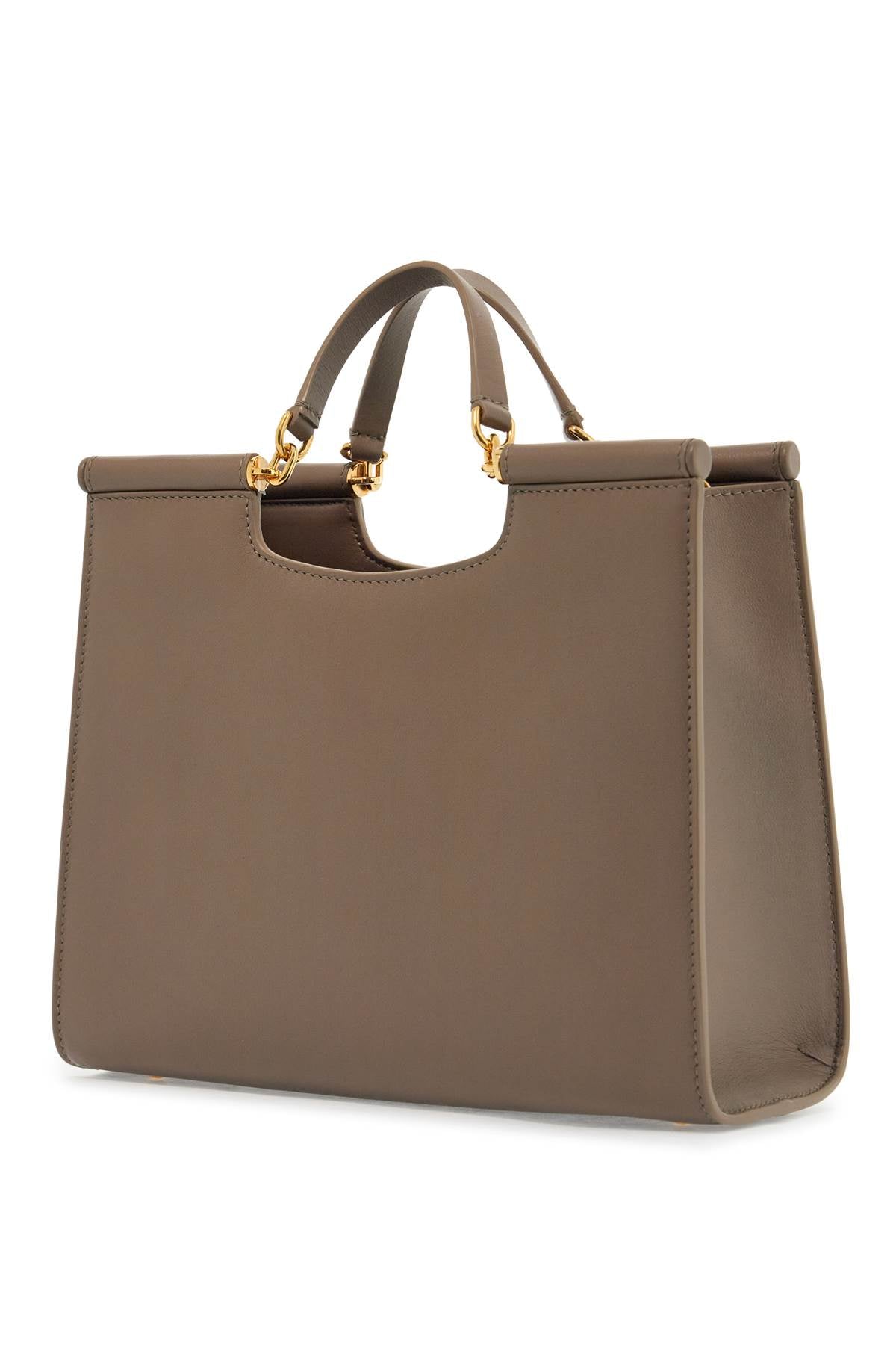 beige calfskin tote bag with adjustable shoulder strap