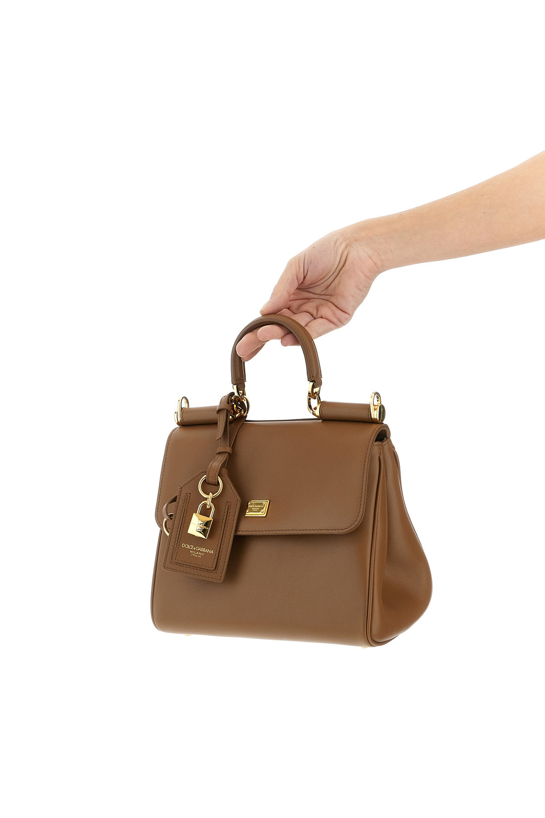 DOLCE &amp; GABBANA OS small my sicily handbag in plongé calf leather