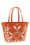 atene shopping bag in maiolica print canvas