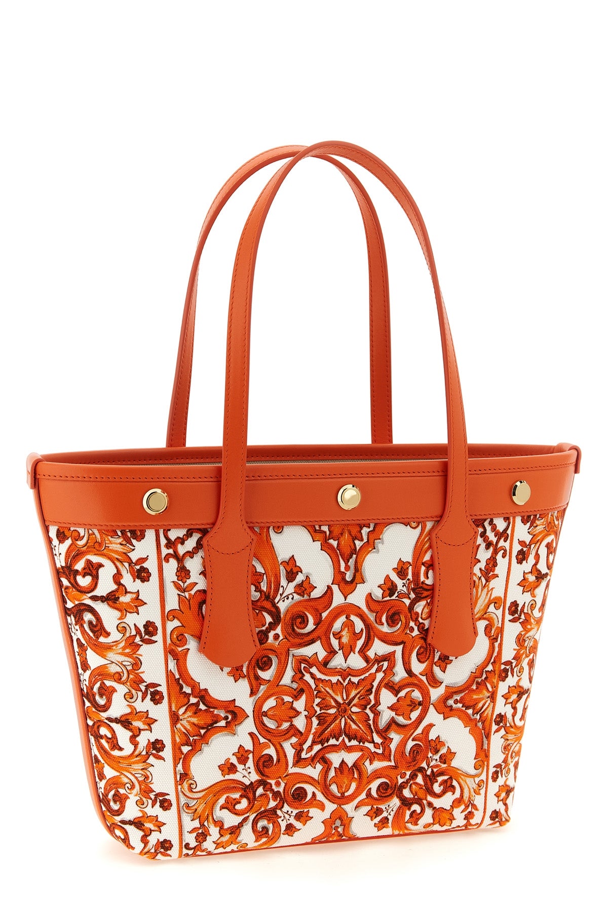 atene shopping bag in maiolica print canvas