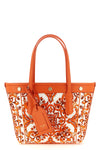 atene shopping bag in maiolica print canvas