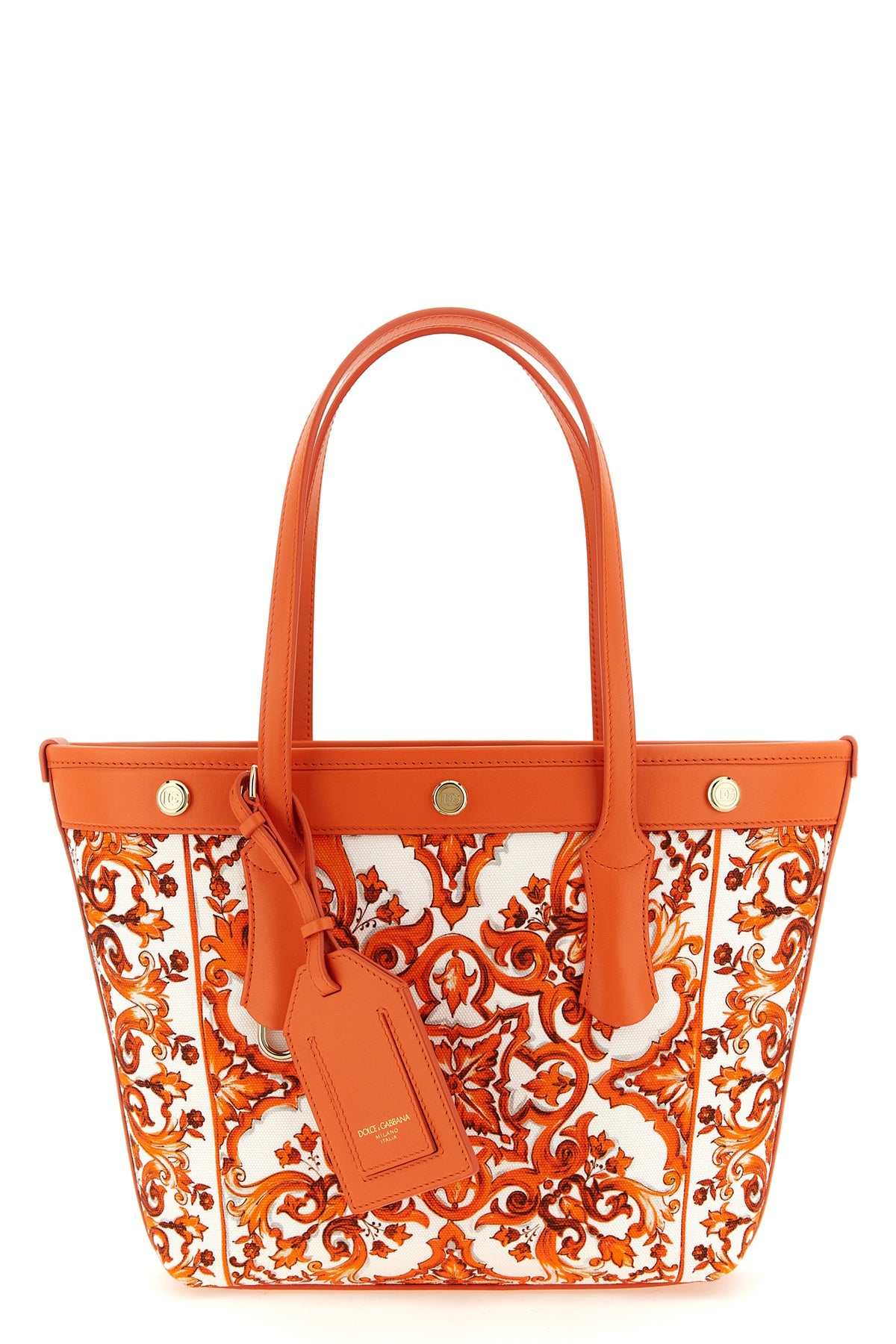 atene shopping bag in maiolica print canvas