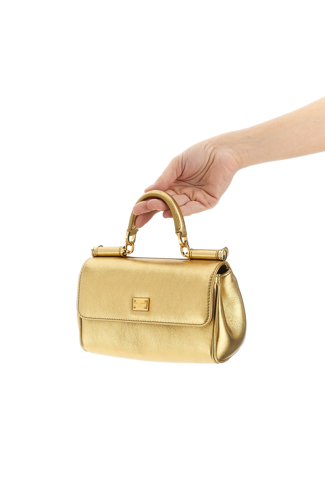 DOLCE &amp; GABBANA OS my sicily mini handbag in laminated calf leather