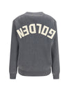 cotton crewneck sweater with back logo