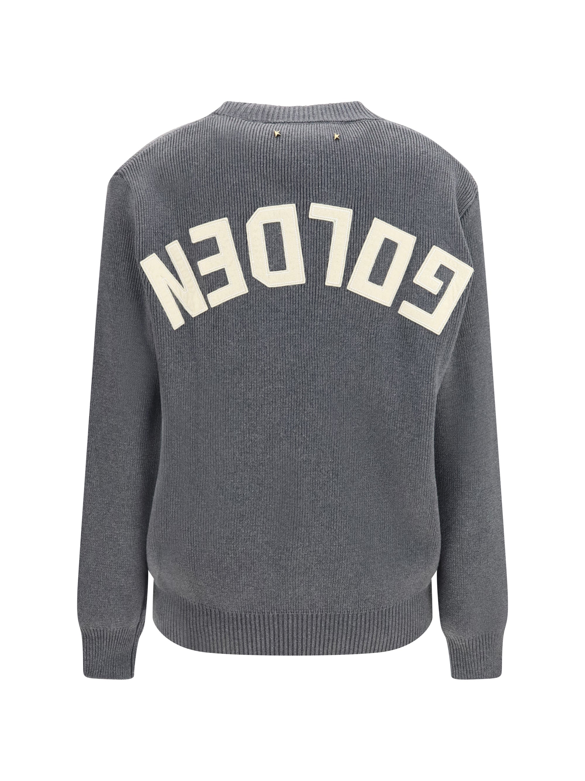 cotton crewneck sweater with back logo