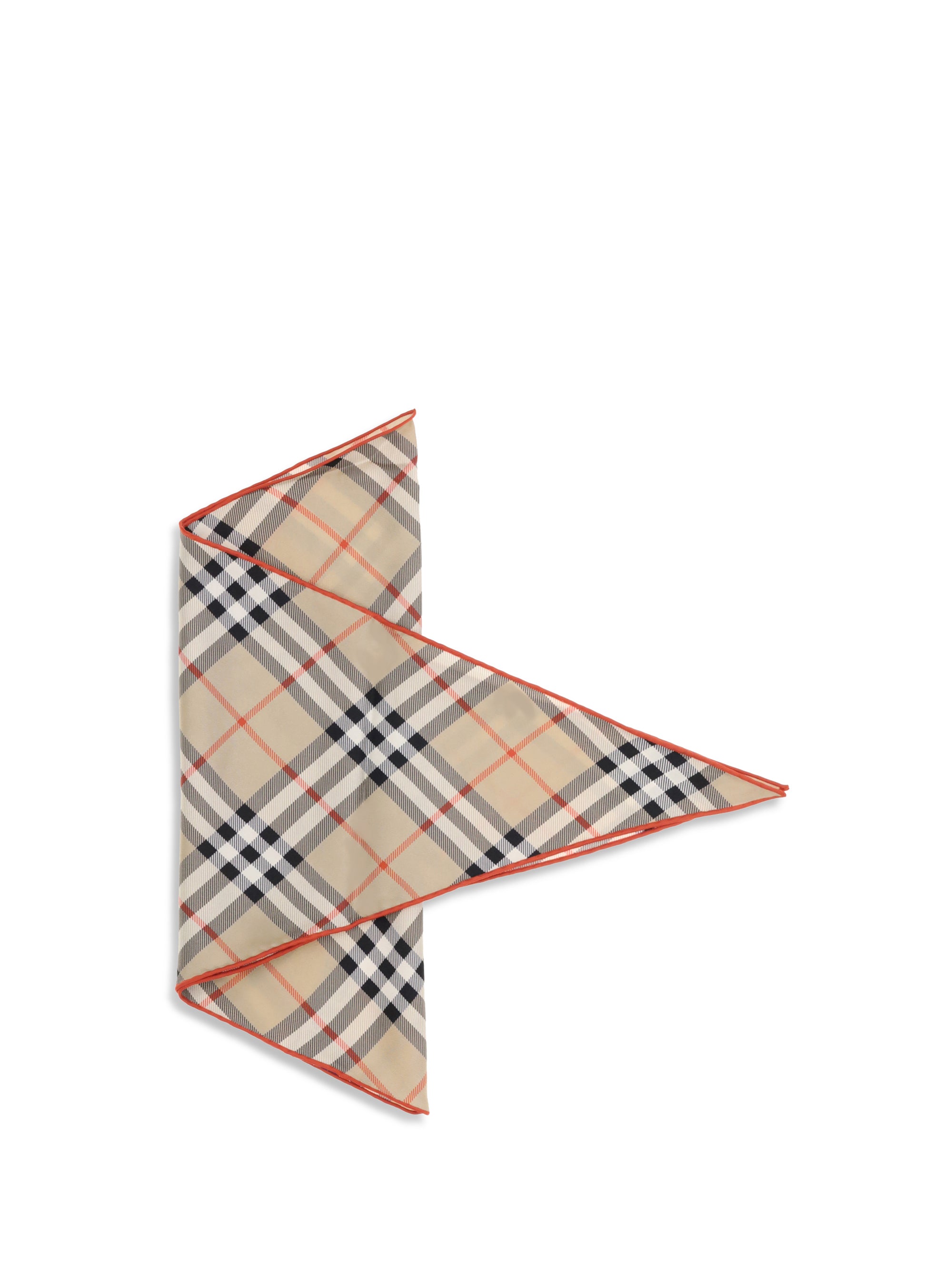 BURBERRY OS silk check scarf 