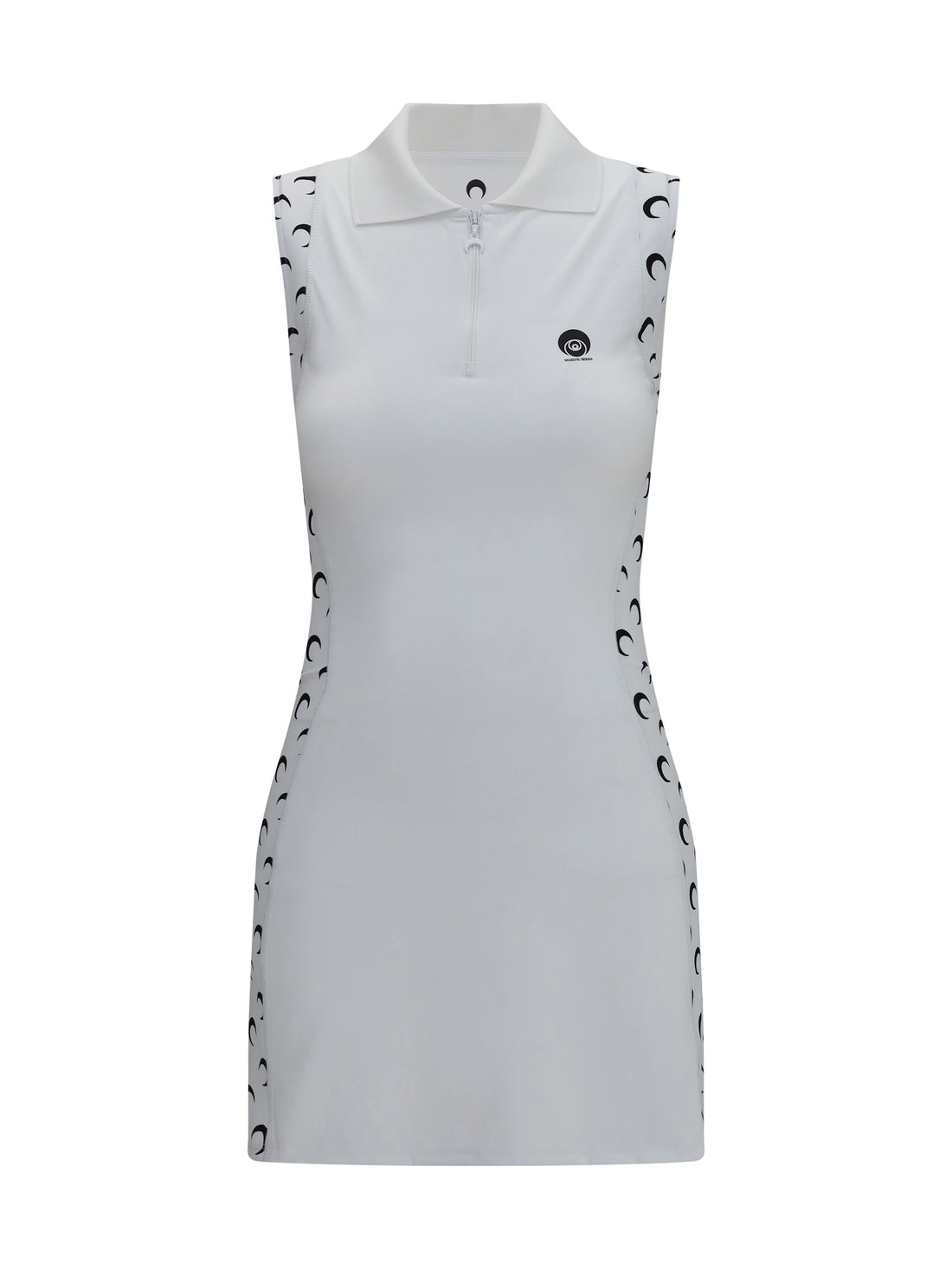 MARINE SERRE M moon print mini polo dress