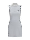 moon print mini polo dress