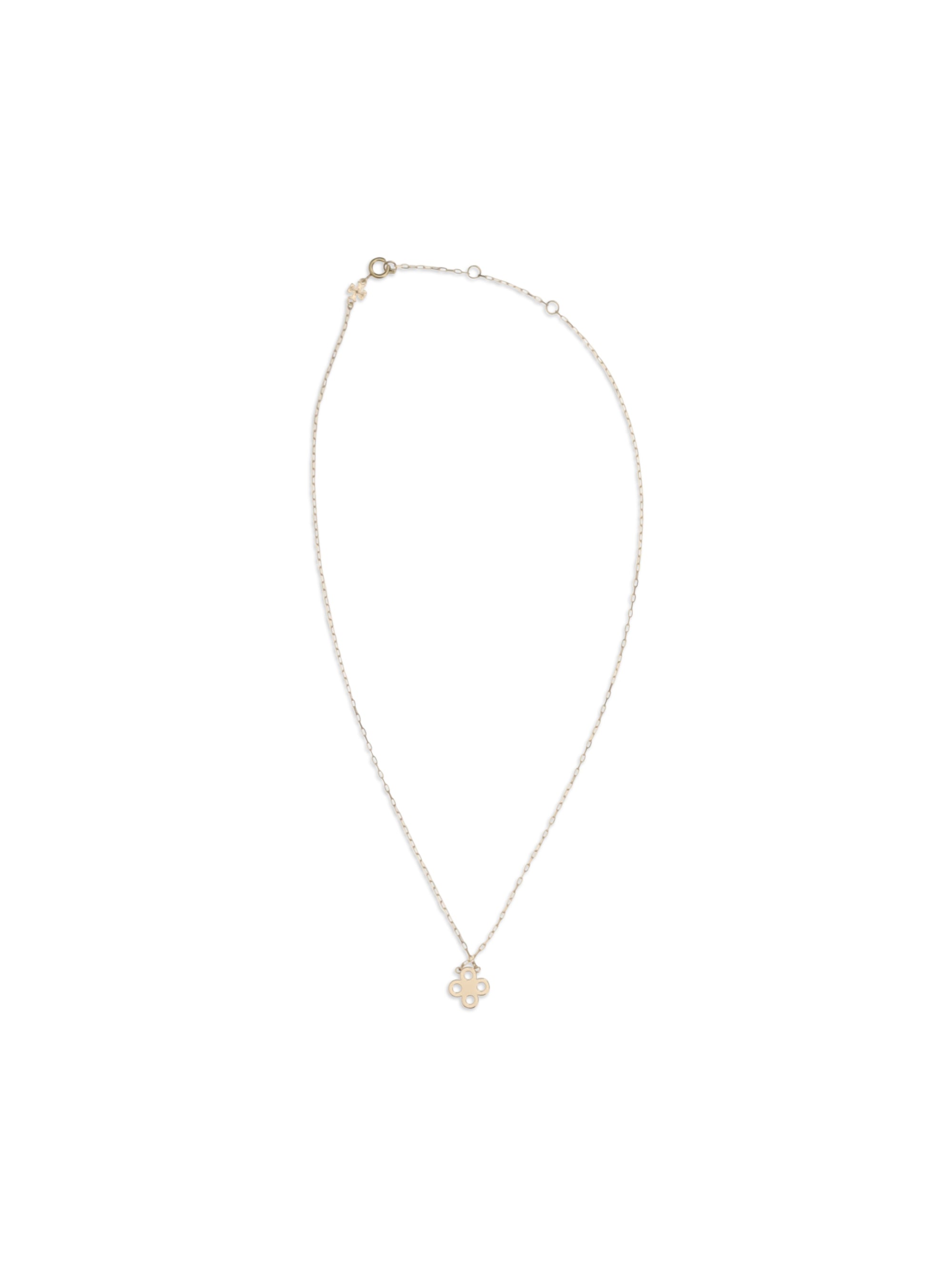 forget me not clover pendant necklace