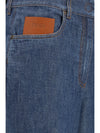 wide-leg chambray jeans
