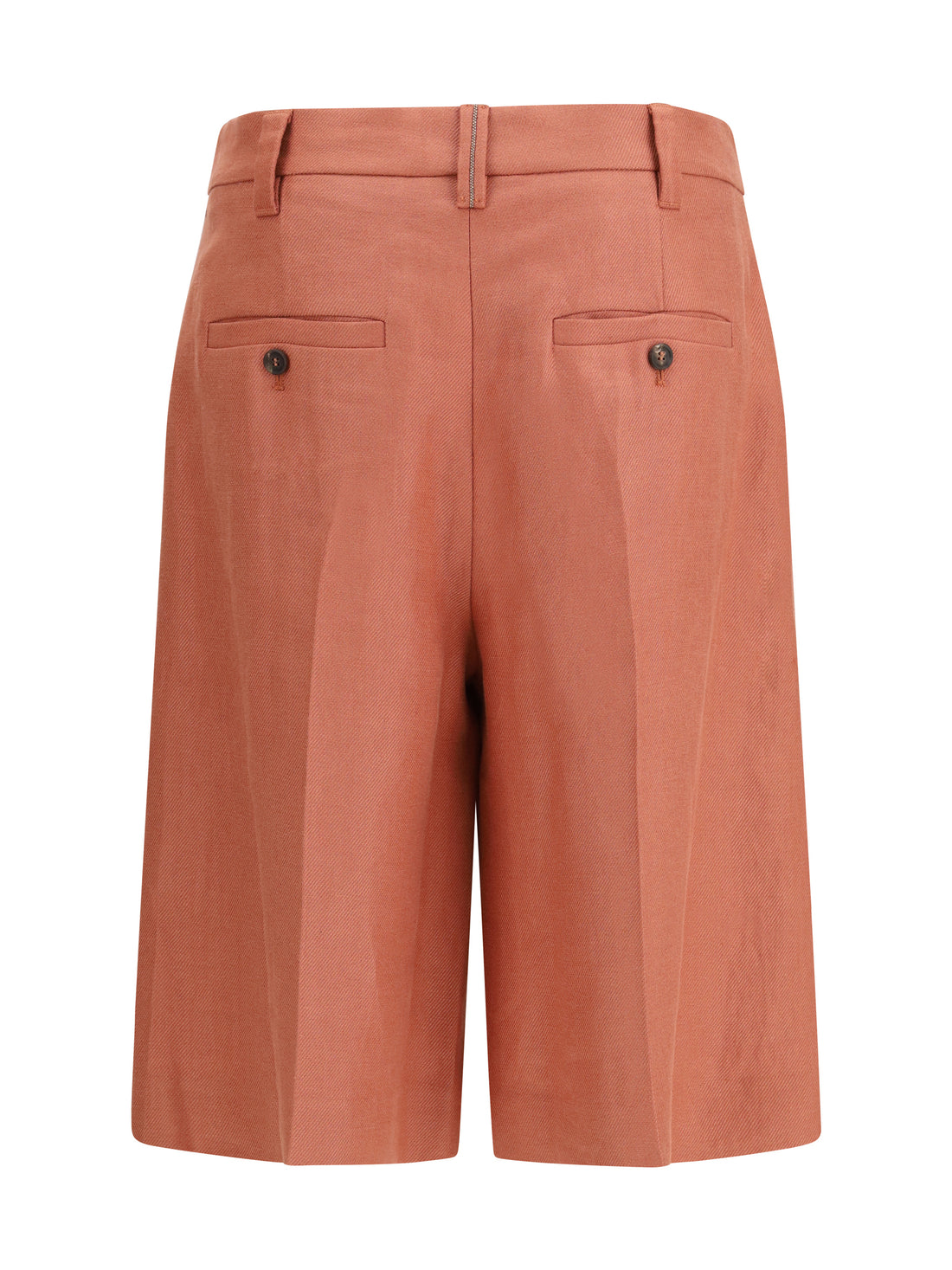 BRUNELLO CUCINELLI 42 sartorial bermuda shorts in fluid viscose and linen twill