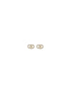 vlogo signature earrings in metal and swarovski crystals