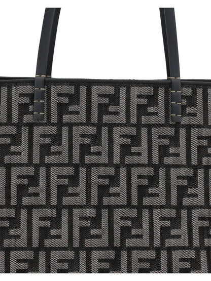 FENDI OS roll large shopper bag with all-over ff motif