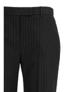 pinstriped tailored pants