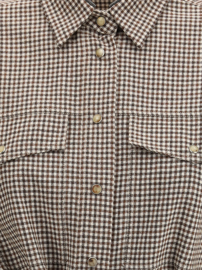 BRUNELLO CUCINELLI M checked virgin wool shirt