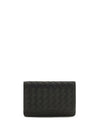 intrecciato leather wallet