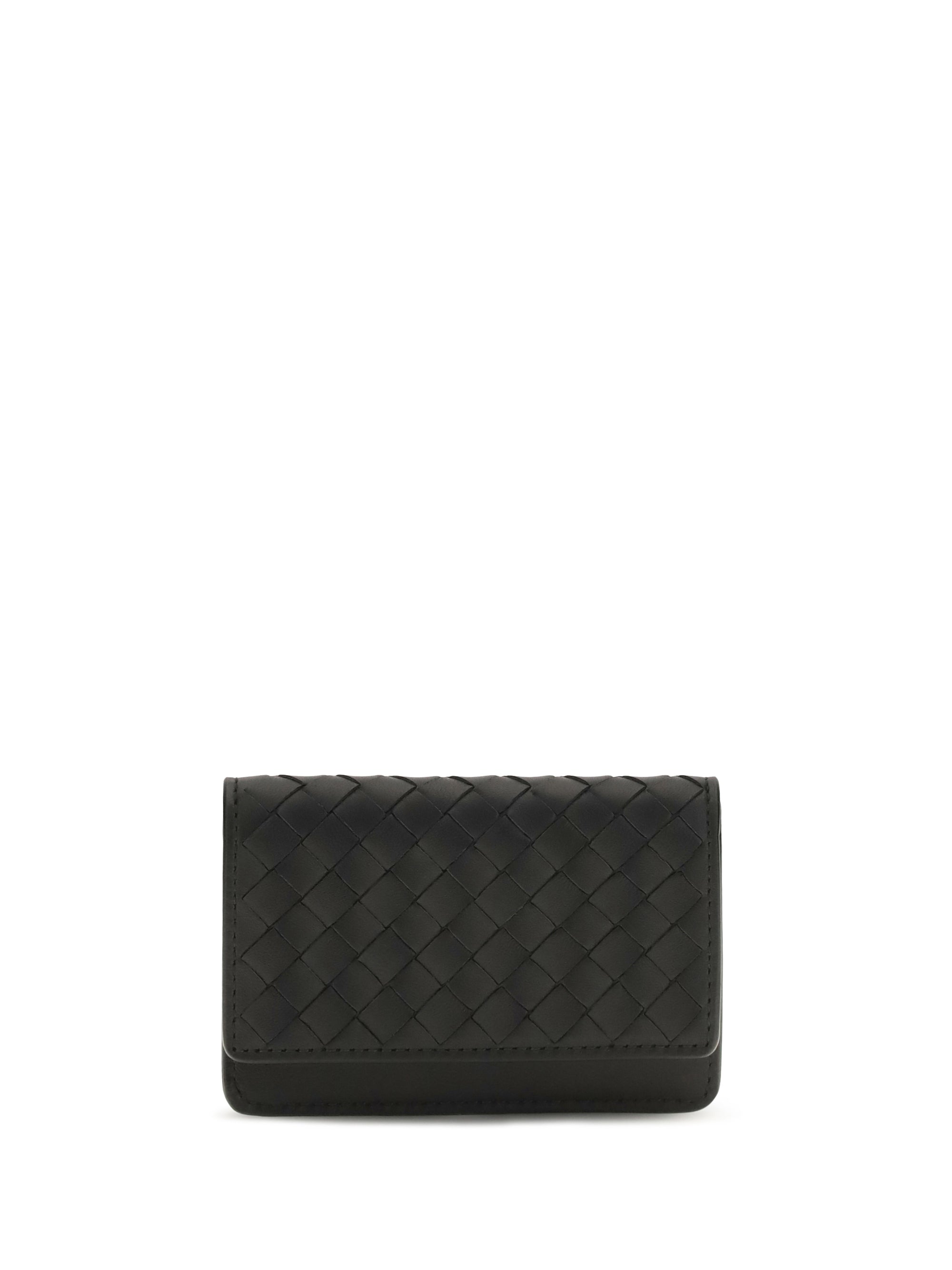 intrecciato leather wallet