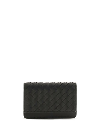 intrecciato leather wallet
