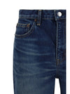 straight-leg denim jeans