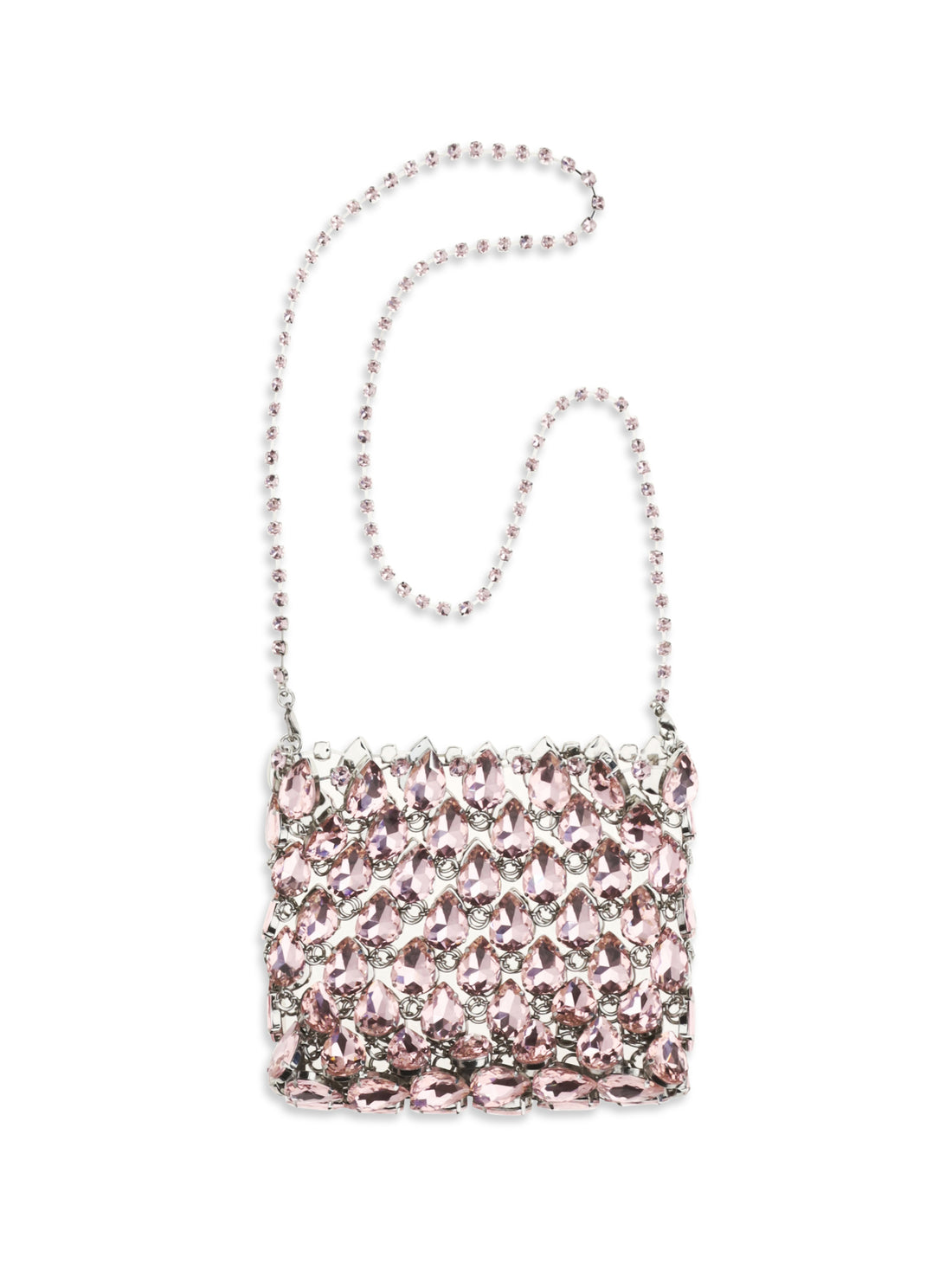 SELF-PORTRAIT OS crystal mesh pouch