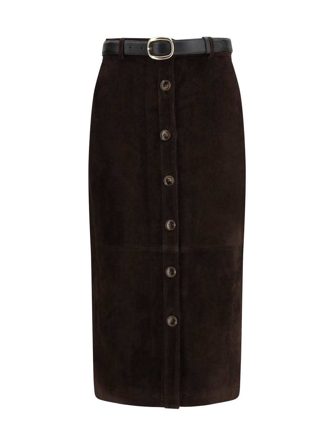 SELF-PORTRAIT 8 suede midi skirt