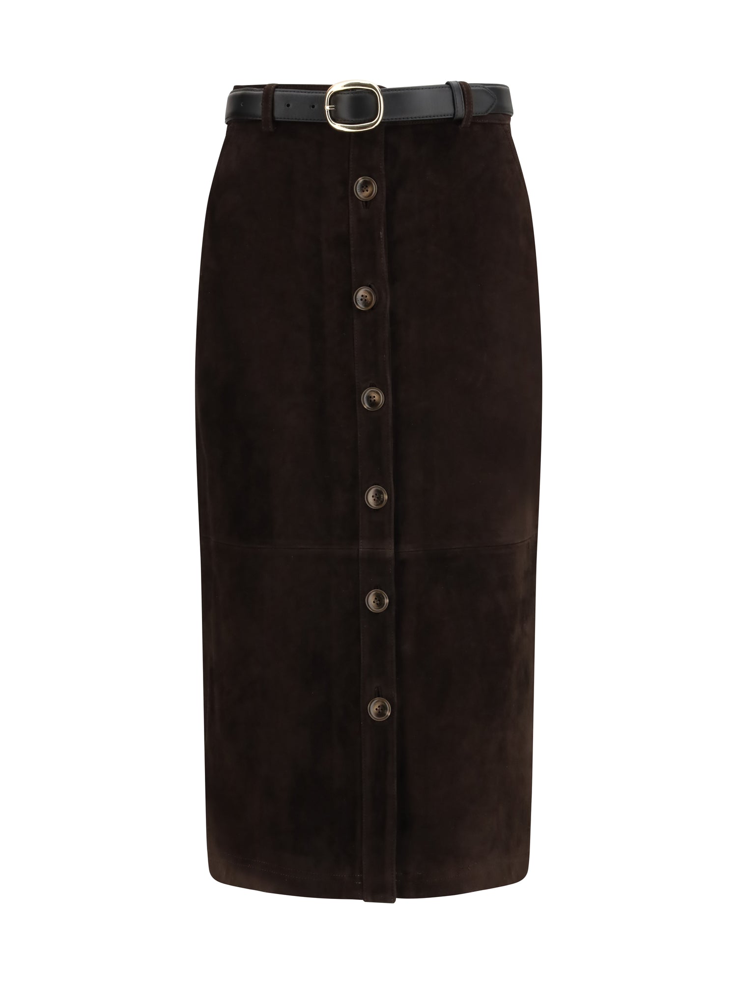 SELF-PORTRAIT 8 suede midi skirt