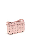 handbag in printed faux leather