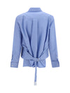 cotton poplin shirt with belt