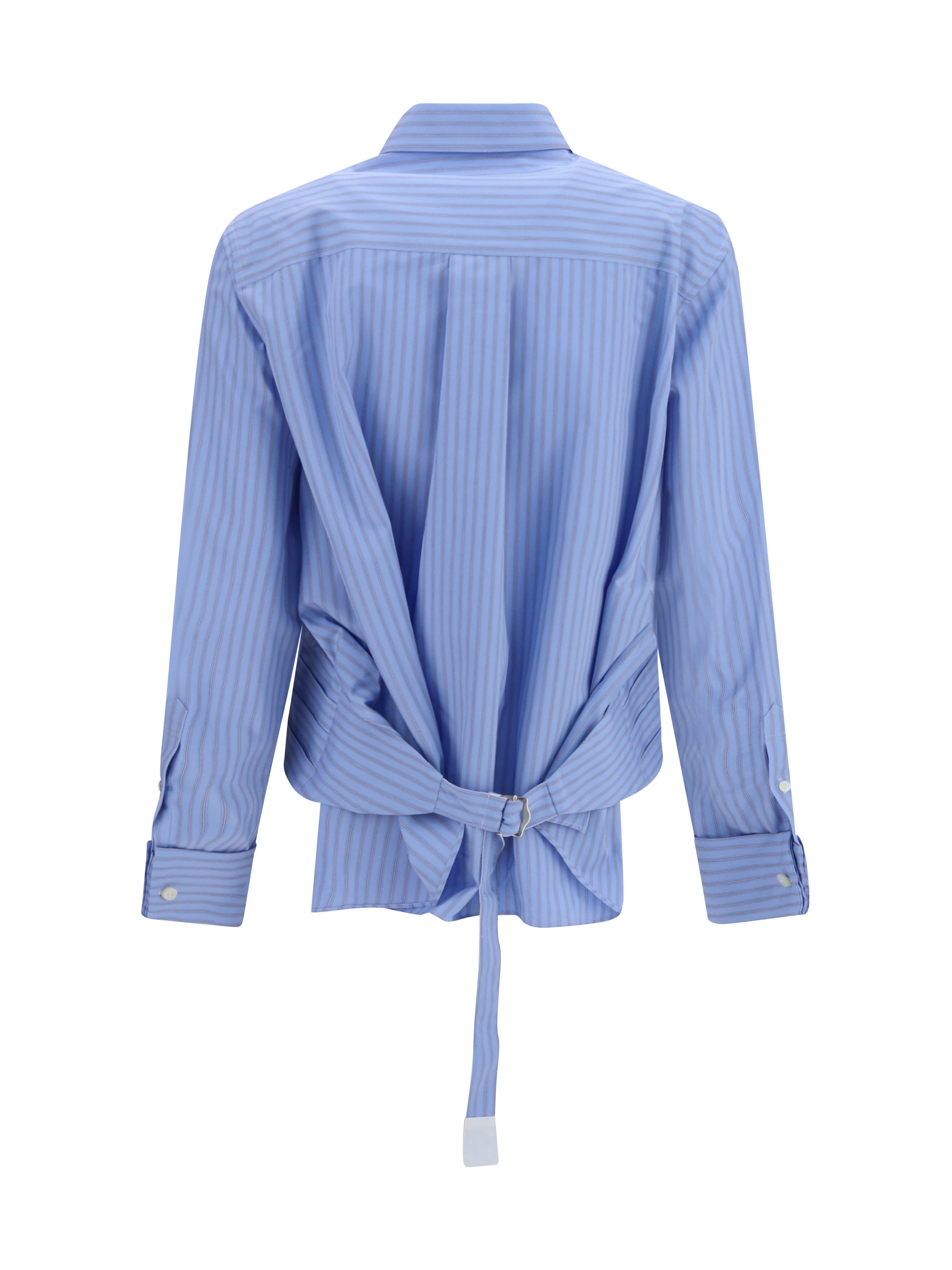 cotton poplin shirt with belt