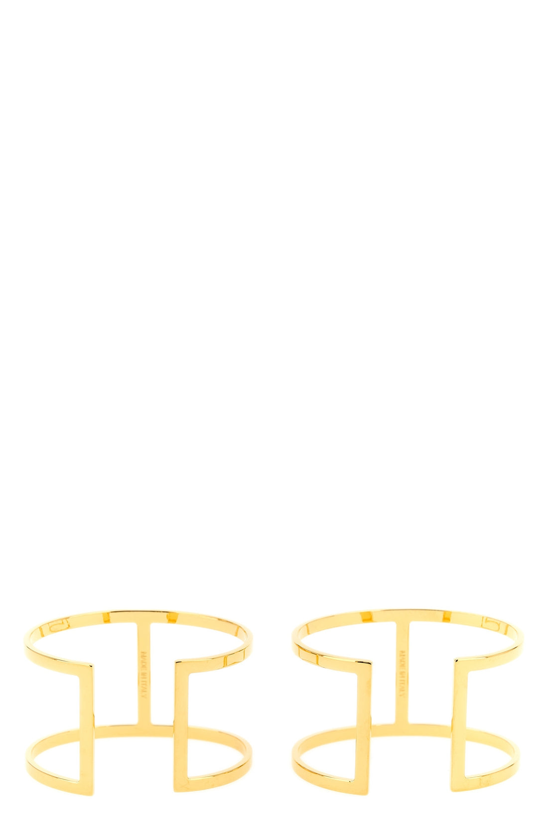 ELISABETTA FRANCHI OS set of two gold-finish metal bracelets