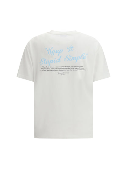 OFF-WHITE L kiss quote t-shirt 