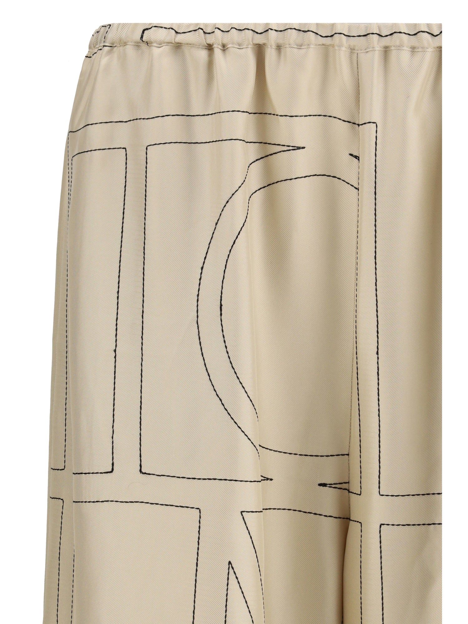 TOTEME 36 monogram silk pants