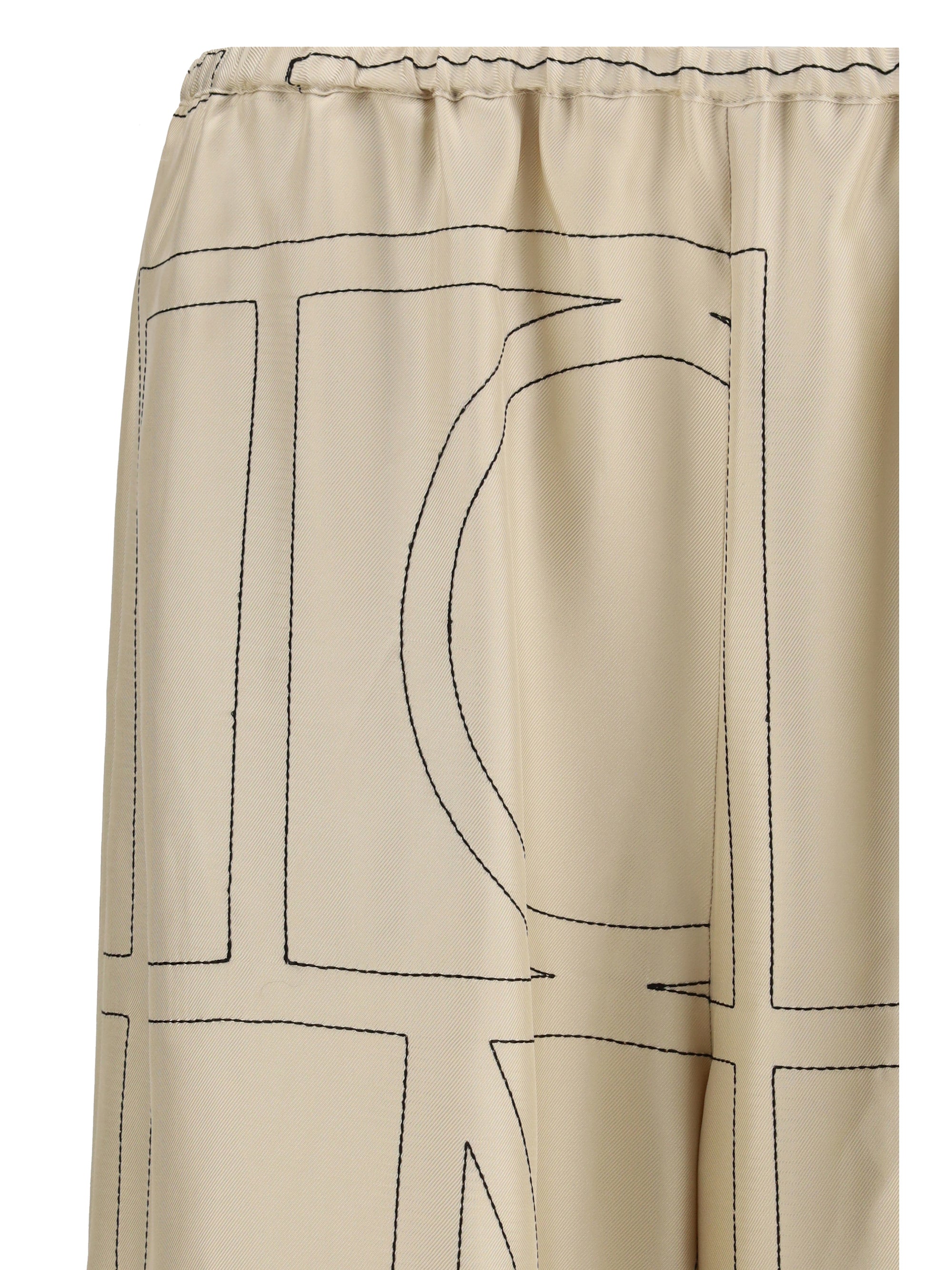 TOTEME 36 monogram silk pants