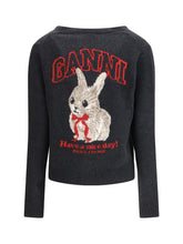 GANNI M wool-blend cardigan 