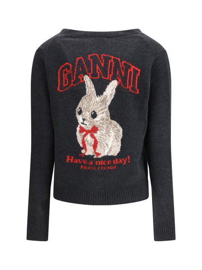GANNI M wool-blend cardigan 