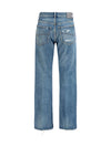 straight-leg denim jeans