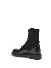 FENDI 36 ff leather biker boots