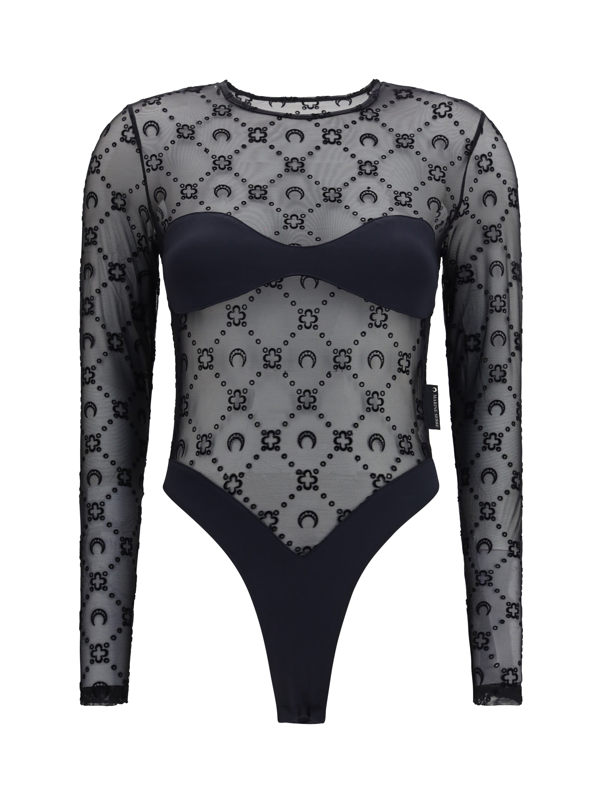 mesh body with moon motif