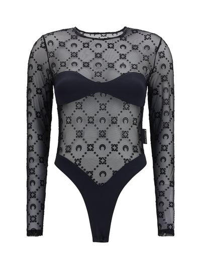 mesh body with moon motif
